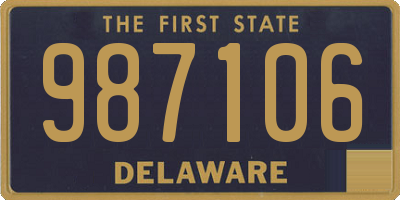 DE license plate 987106