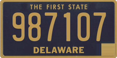 DE license plate 987107