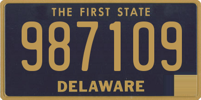 DE license plate 987109