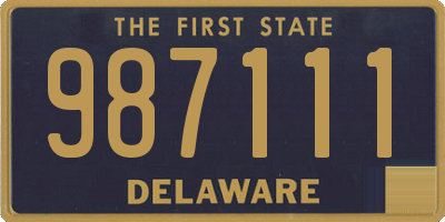 DE license plate 987111