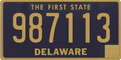 DE license plate 987113