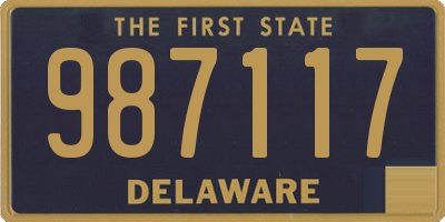 DE license plate 987117