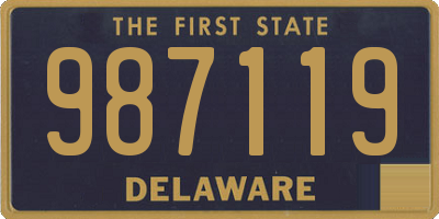 DE license plate 987119