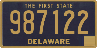 DE license plate 987122
