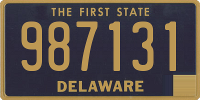 DE license plate 987131