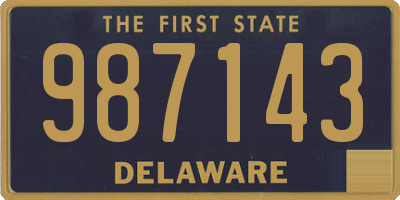 DE license plate 987143