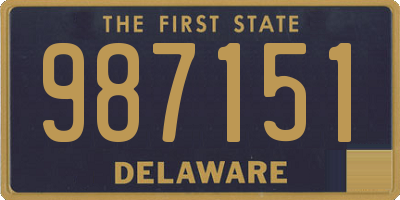 DE license plate 987151