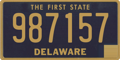 DE license plate 987157