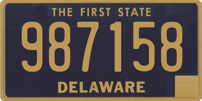 DE license plate 987158