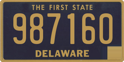 DE license plate 987160
