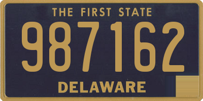 DE license plate 987162