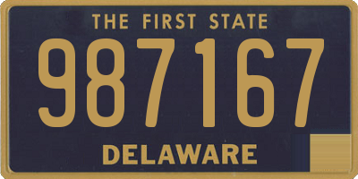 DE license plate 987167