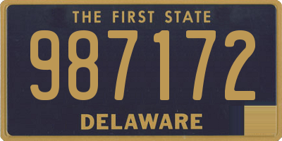 DE license plate 987172