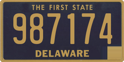 DE license plate 987174