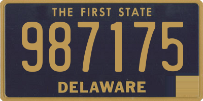 DE license plate 987175