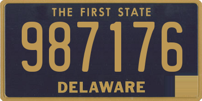 DE license plate 987176