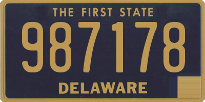 DE license plate 987178