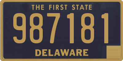 DE license plate 987181