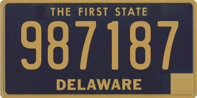 DE license plate 987187