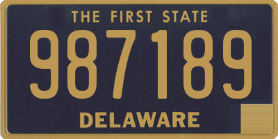 DE license plate 987189