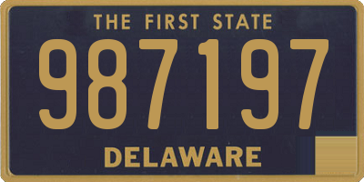 DE license plate 987197