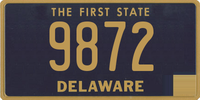 DE license plate 9872