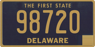 DE license plate 98720