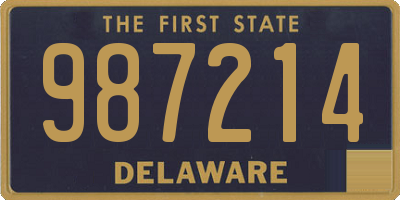 DE license plate 987214