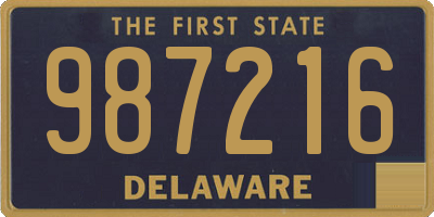 DE license plate 987216
