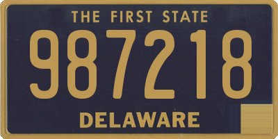 DE license plate 987218