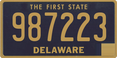 DE license plate 987223