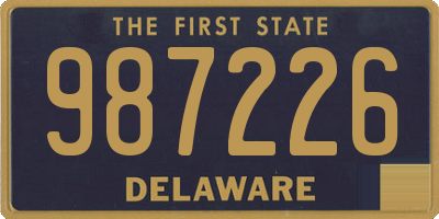 DE license plate 987226