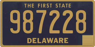 DE license plate 987228