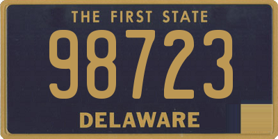 DE license plate 98723