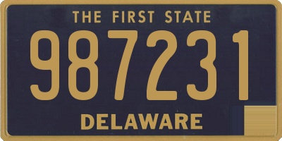 DE license plate 987231