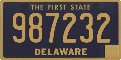 DE license plate 987232