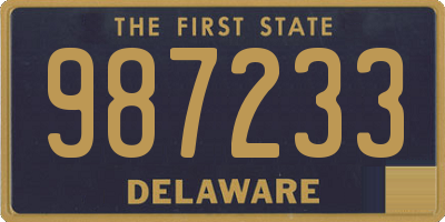 DE license plate 987233