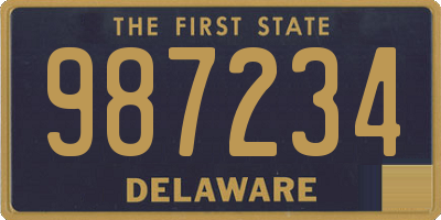 DE license plate 987234