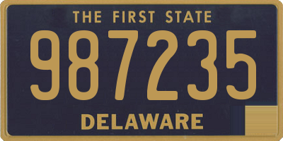 DE license plate 987235