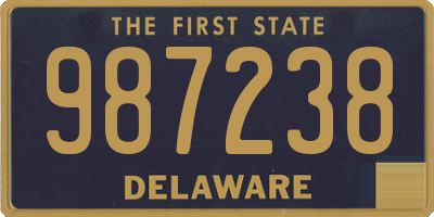DE license plate 987238