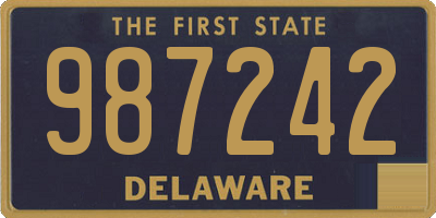 DE license plate 987242