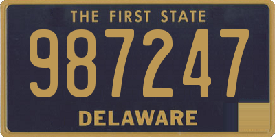 DE license plate 987247