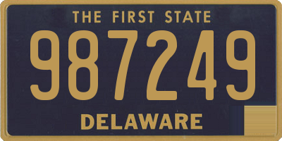 DE license plate 987249