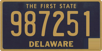 DE license plate 987251