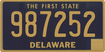 DE license plate 987252