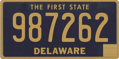 DE license plate 987262