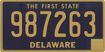 DE license plate 987263