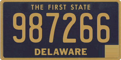 DE license plate 987266