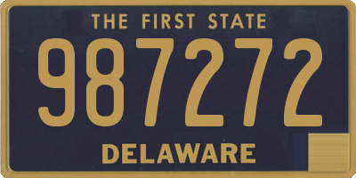 DE license plate 987272