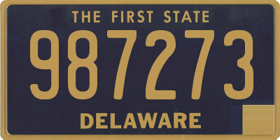 DE license plate 987273